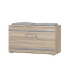 Botník se sedákem Granát dub sonoma