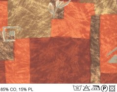 Postel Betty 180x200 - oranžová/vzor