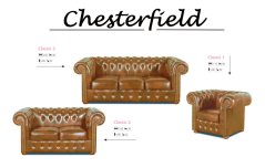 Sedací souprava Chesterfield Classic 3+2+1 kůže koňak