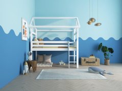 Vyvýšená postel domeček Romantic 456 bílá