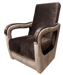 Sedací souprava Vanya 3f+1+1 Vogue 6/3 hnědo béžová se dřevem