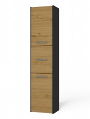 Koupelnová skříňka Saly 40 3D antracit/dub artisan