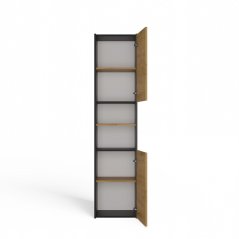 Koupelnová skříňka Saly 40 2D antracit/dub artisan