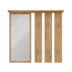 Věšák se zrcadlem Granát dub artisan