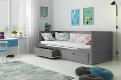 Rozkládací postel s matracemi Harwig grafit