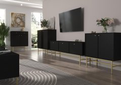 TV stolek Tomila 302/3 černý grafit
