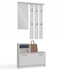 Předsíňová stěna Jantar bílá