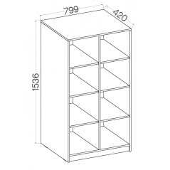 Vysoký regál Matylda 106 světle šedá