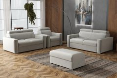 Sedací souprava Petrit 3+2+1+taburet Paros světle šedá