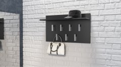 Nástěnný věšák Modis 2F černá