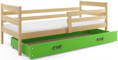 Postel Norbert 90x200 borovice/zelená