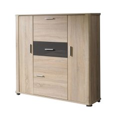 Skříňka s barem Filemon R3 sonoma/grafit lesk