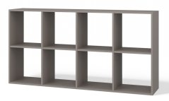 Regál Manja 2x4 šedá jíl