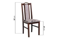 Jídelní židle Bosberg IX - ořech/25b Dora 22