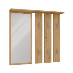 Věšák se zrcadlem Granát dub artisan
