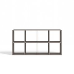 Regál Manja 2x4 šedá jíl