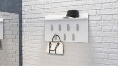 Nástěnný věšák Modis 2F bílá