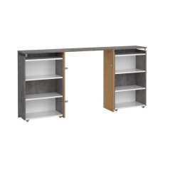 Čelo postele Simplicity 136 beton/bílý lesk