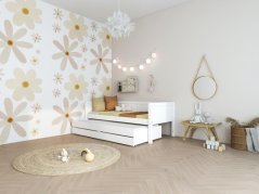 Postel s přistýlkou a úložným prostorem Romantic 447 bílá