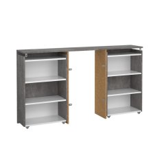 Čelo postele Simplicity 135 beton/bílý lesk