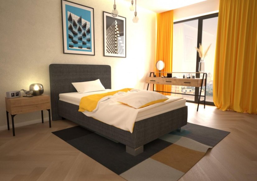 Postel Kelvin 120x200 Stela Aragon 93 šedá