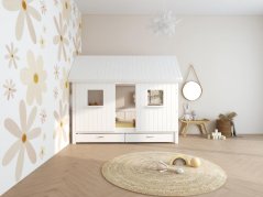 Postel domeček s úložným prostorem Romantic 453 bílá