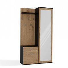 Předsíňová sestava Topaz antracit/dub artisan