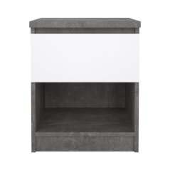 Noční stolek Simplicity 238 beton/bílý lesk