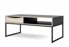 Konferenční stolek Sheba černý MAT/dub sonoma