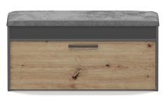 Botník se sedákem Pargas antracit/dub artisan