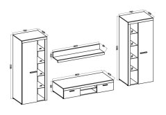 Obývací stěna Rizo XL dub olejovaný
