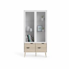 Vitrína Retro 462 bílá/dub sonoma