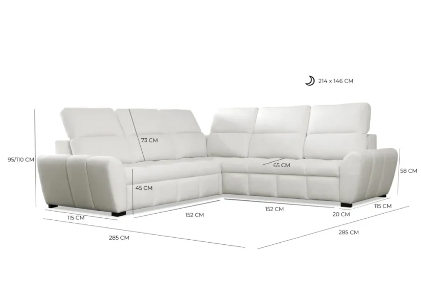 Rohová sedací souprava Aurora II-R-II