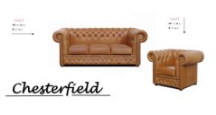 Sedací souprava Chesterfield Lord 3+1+1 kůže koňak