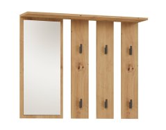 Věšák se zrcadlem PARGAS dub artisan