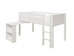 Vyvýšená postel s výsuvným stolem Romantic 455 bílá